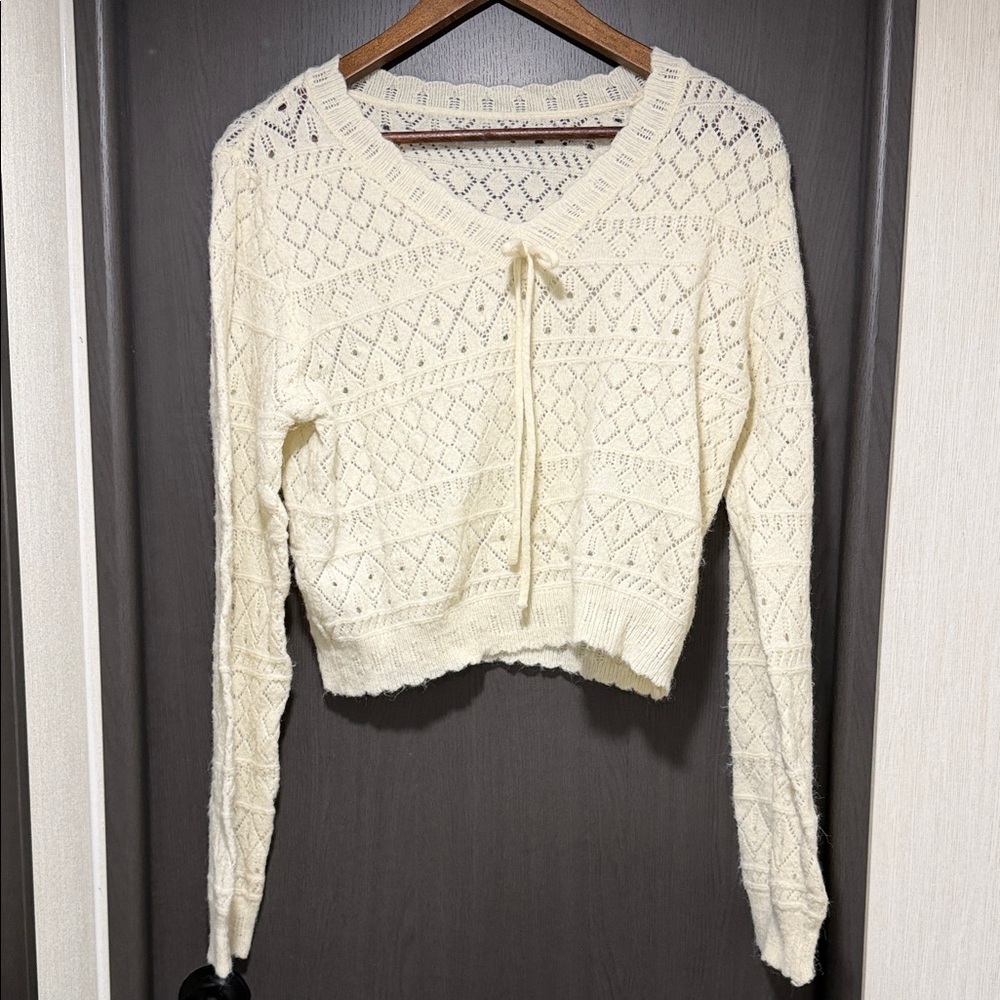 SHEIN Cream Knit Sweater